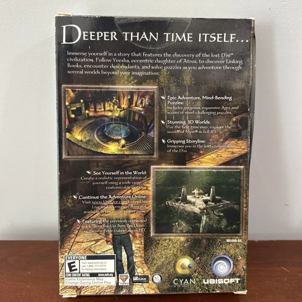 Uru: Ages Beyond Myst (PC, 2003) BRAND NEW FACTORY SEALED BIG BOX